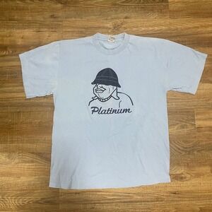 Platinum TND Graphic T-Shirt Mens XL‎ Light Blue Short Sleeve Vintage Fat Albert